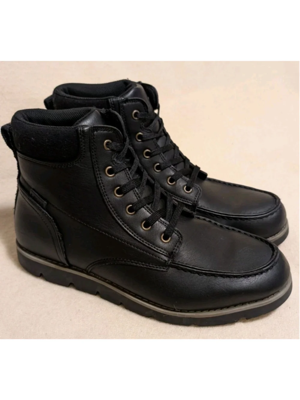 Levi's Mens Black Dean Moc Toe Lace Up Ankle Size 11 Boots F60
